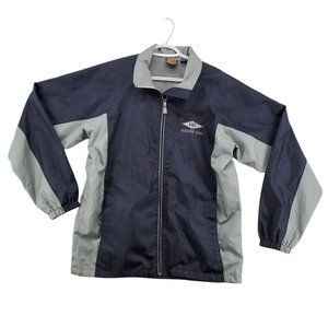 TIPSIE Hoover Dam Jacket Women's Long Sleeve Full Zip Windbreaker Blue Large